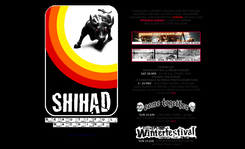 Shihad.com front page 20070502.png