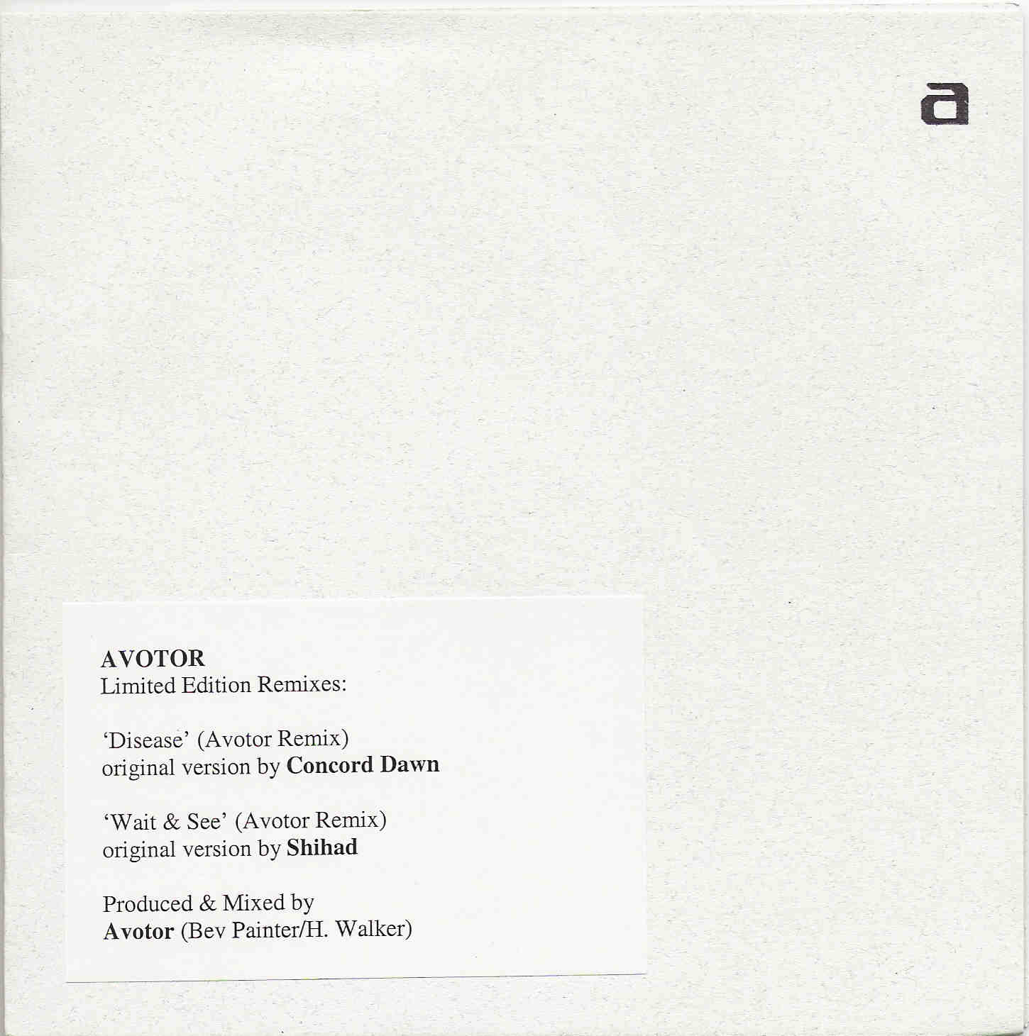 Avotor - Disease/Wait And See Vinyl