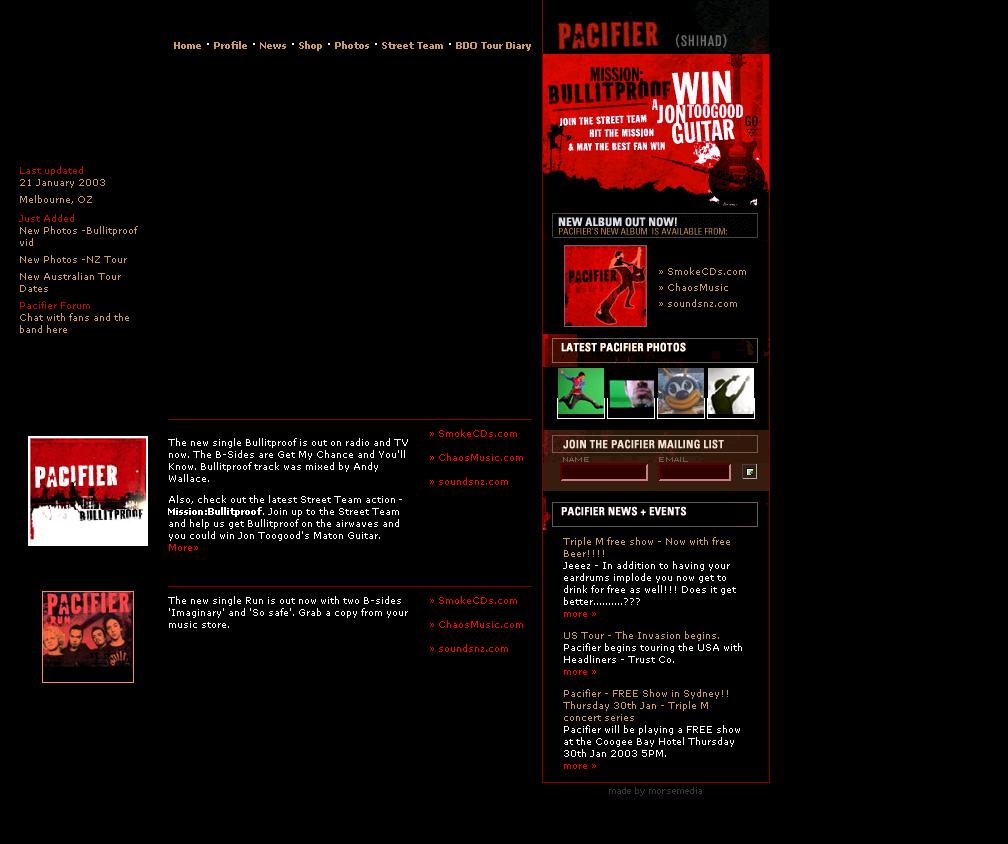 Shihad.com front page 20030207.png
